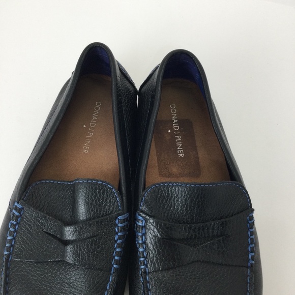 Donald Pliner‎ Vinco 3 Men\'s Black Leather Driving Loafers size 7.5 main image 8